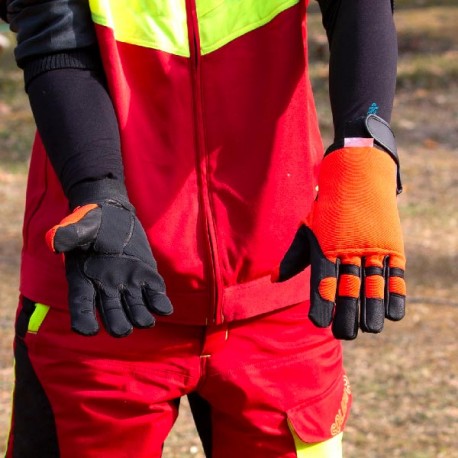 Gants tronçonneuse noir et orange SOLIDUR Gants tronçonneuse noir et orange SOLIDUR