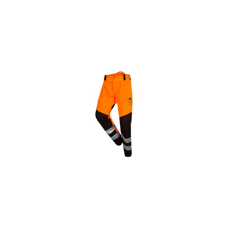 Pantalon "anti-coupure" Basepro SIP Haute visibilité Orange