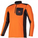 T-shirt technique manches longues UPF+50 Orange/Gris SIP Protection