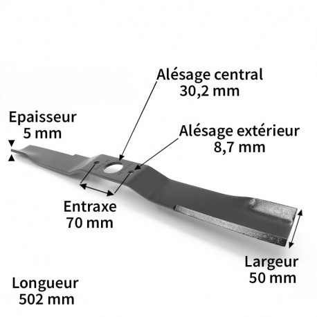 Lame adaptable pour tondeuses KIVA-DALOZ Lame adaptable pour tondeuses KIVA-DALOZ