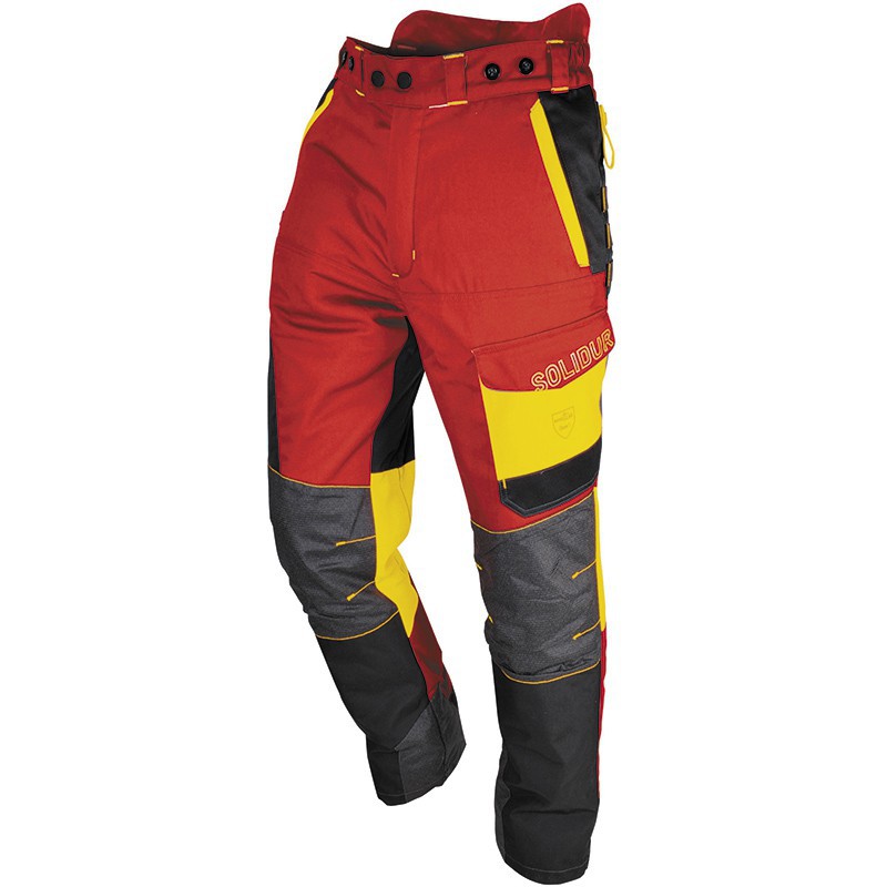 Pantalon SOLIDUR rouge et jaune Comfy Classe I